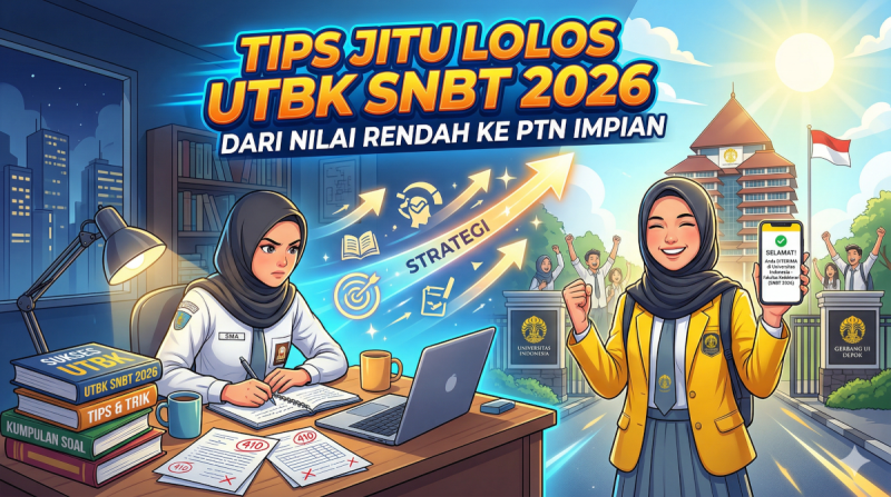 Tips Jitu Lolos UTBK SNBT 2026: Dari Nilai Rendah ke PTN Impian